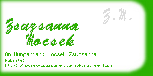 zsuzsanna mocsek business card